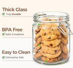 ComSaf 25 oz Glass Jars with Airtight Lids 6 Pack Pantry Coffee Canisters - Image 4