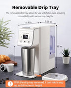 Coffee Maker Hot & Iced With Bold Setting,Single Serve Coffee Maker For K Cup And Grounds,52 Oz Removable Water Tank,6-14 Oz Brew Sizes,One Cup Kcup Coffee Machine With Reusable Filter, White - Image 7