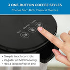 Kenmore Single Serve Coffee Maker – 6–12 Oz Brew Sizes, Compatible with Keurig K‑Cup Pods & Ground Coffee, One Cup Brewer, Travel Mug Friendly, Auto Shut‑Off, Hot & Iced Machine à café, Black - Image 5