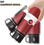 1000ml Double wall vacuum Leakproof stainless steel wide mouth insulated water bottle,tea tumbler with tea strainer infuser basket,cup and lid; travel coffee thermoses hot drinks,cold thermal flask - Image 7
