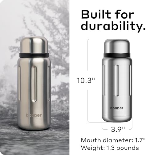 BOBBER 34 oz Vacuum Insulated Stainless Steel Water Bottle with Removable Tea Infuser – Dishwasher Safe, Keeps Drinks Hot for 40 Hours – Triple Walled Coffee Thermo for Hot Drinks (Matte) - Image 6