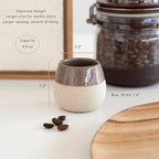 Ceramic Espresso Cups Set of 4, 4.5oz capacity - Small Modern Coffee Cups - Dishwasher Safe Cortado Macchiato Coffee Mugs for Nespresso Machine - Demitasse Cups - Espresso Accessories - Expresso Cup - Image 2