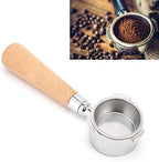 Bottomless Portafilter Coffee Machine Handle, Stainless Steel Filter Holder Basket Replacement Tool, Ergonomic Wooden Handle for Espresso Extraction, Barista Accessory for Home and (54mm beech) - Image 4