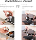 CREMA Coffee Products 58.5mm Hand Tamper & Distributor | Compatible with any 58mm | Double-Sided, Adjustable Depth Tool | Made with Durable 304 Stainless Steel | Black - Image 5