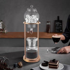 600 ml Gold Iced Cold Brew Drip Tower, Stainless-Steel & Borosilicate Glass Slow-Drip Coffee Maker,Luxury 20 oz Ice Coffee Dripper for Home, Office & Café - Image 5