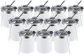 MEWAY 12 oz Lowball, Tumbler Stainless Steel Double Wall Vacuum Insulated Mug with Straw and Lid, Cleaning Brush ，Durable Powder Coated Insulated Coffee Cup for Cold & Hot Drinks (White, 12 pack) by MEWAY