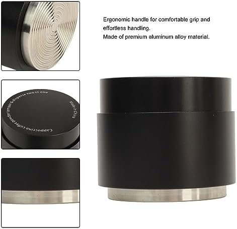 TANIQIACA 51mm 3 in 1 Constant Spring Pressure Coffee Tamper Built in WDT Distribution Needle Threaded Base Aluminum Alloy Espresso Press Tool (Ripple Base 58mm / 2.28in) - Image 5