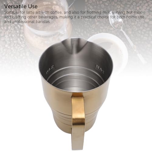 Milk Frothing Pitcher, Steaming Pitchers 304 Stainless Steel Milk Coffee Cappuccino Latte Art Barista Steam Pitchers Milk Jug Cup, Mug Milk Frother Pitcher for Beverage Making - Image 6