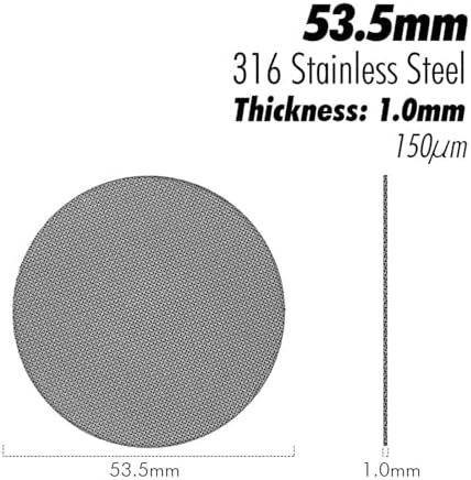 1PCS Coffee Puck Screen 51/53.5 58.5MM 316 Stainless Steel Portafilter Filter Plate Lower Shower For Espresso Machine 150um(53.5mm 1.0mm) - Image 2