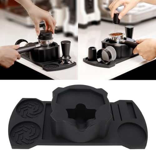 Coffee Tamper Mat Silicone Tamping Station for Espresso 51mm 53mm 58mm with Storage Space for Accessories and Tools - Image 6