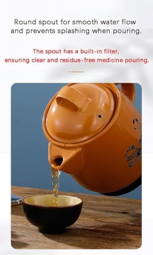 4l Electric Herbal Decoction Pot, Ceramic Chinese Medicine Kettle With Automatic Simmering, Temperature Control, Keep Warm And Auto Shut-off For Tea Soup Herbs Yellow - Image 4