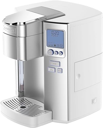 Cuisinart Coffee Maker, Single Serve 72-Ounce Reservoir Coffee Machine, Programmable Brewing & Hot Water Dispenser, Stainless Steel, White - Image 2