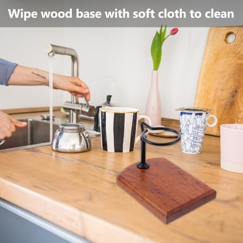 Adjustable Wooden Coffee Dripper Stand for Brewing Smooth Coffee - Image 5