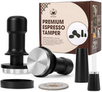 Espresso Tamper 58mm – Fits Breville Dual Boiler, Oracle & E61 Portafilter – Compatible With Rocket, Gaggia Classic, Rancilio Silvia – Spring Loaded Calibrated Self Leveling Coffee Tamper Tool by Unknown