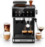 AMZCHEF Espresso Machine with Grinder, 20 Bar, Latte & Cappuccino, Black by AMZCHEF