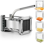 French Fry Cutter, Sopito Professional Stainless Steel Potato Cutter with 1/2", 1/4", 3/8" & Wedge Blades for Potatoes, Carrots, Apples by Sopito