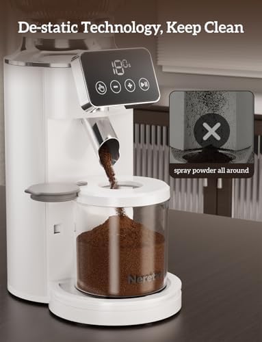 Neretva Stainless Steel Espresso Grinder with Portafilter Holder, White - Image 6