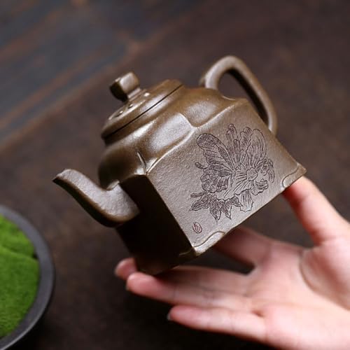 Tea Kettle Original Ore Ancient Wood-Fired Square Changle Teapot Tea Ceremony Kung Fu Tea Set Ceramic Tea Infuser - Image 4