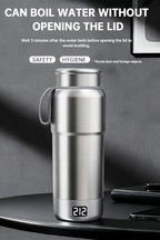 Pure Titanium Travel Kettle, 380ML Portable Electric Kettle, 12 Temp Presets, Dual Voltage 100-240V, Temp Control, Fast Boil, BPA-Free, Leak-Proof for Tea, Coffee, Baby Formula, Office & Hotel - Image 4
