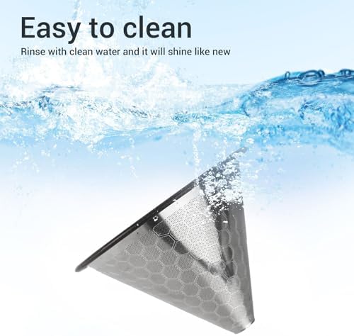 Premium Stainless Steel Pour Over Coffee Dripper - 600 Mesh Reusable Coffee Filter for Smooth Brewing - Image 3
