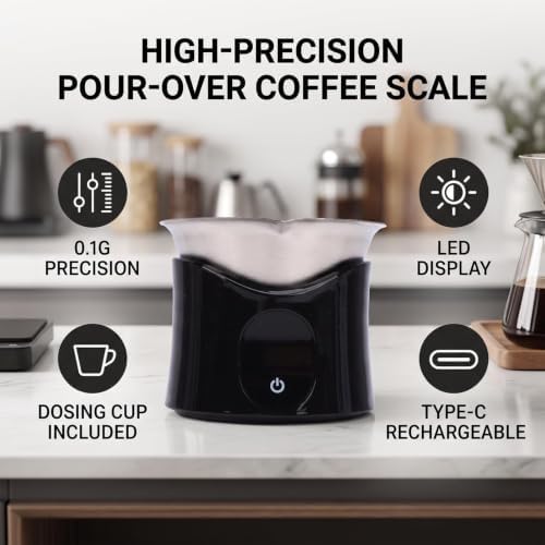Digital Coffee Scales with Display, High Precision Electronic Kitchen Scale - Image 3