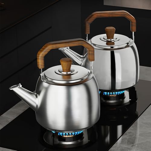 316 Stainless Steel Whistling Water Kettle for Stove Top, Large Capacity Tea Kettle with Handle, Hot Water Fast to Boil Tea Pot, Classic Kitchen Stovetop Kettle(6L/6.3 Quarts, Glossy) - Image 2