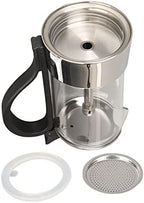 Stainless Steel Stovetop Moka Pot - Crystal Glass Top Italian Coffee Maker (4 Cups) - Image 2
