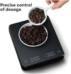 Digital Scale, Coffee Electronic Scales with Timer LED Screen USB 3kg 0.1g G/oz/ml, High Precision Measures Auto Smart Kitchen Scale - Image 4