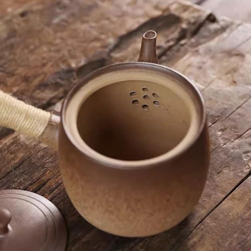 Tea Pots For Loose Tea Chinese Style Ceramic Tea Maker With Side Handle For Making Tea Retro Large Mouth Carbon Stove For Making Tea Tea Infuser Pot - Image 3