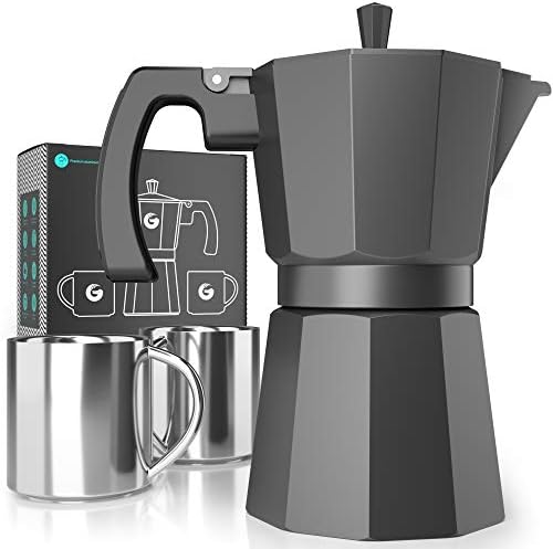 Coffee Gator Moka Pot Aluminum - 6 Cup, 12oz Stovetop Espresso Maker by CoffeeGator