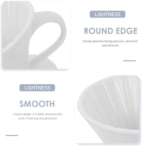 IMIKEYA Ceramic Coffee Dripper White Manual Brew Filter Cup for Office - Image 7