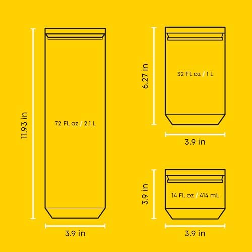 JoyJolt Holden 7-Piece Stackable Glass Storage Containers with Lids, Airtight Food Canister Set with Acacia Wood Lids, Round Stacking Pantry and Kitchen Containers for Pasta, Flour, Sugar, Coffee - Image 5