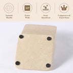 Koville Set of 6 Natural Marble Coasters for Coffee Table with Holder, Beige Yellow Marble Coaster Square 3.9" inches for Table Décor Home Décor, Handmade Luxury Aesthetic Drink Coasters for Dining - Image 3