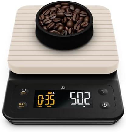Greater Goods Electric Gooseneck Kettle and Coffee Scale, Designed in St. Louis. Onyx Black/Birch White. - Image 5