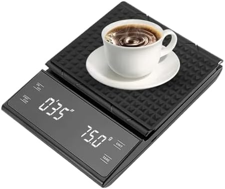 Coffee Scale Digital Rechargable Coffee Scale with Timer LED Screen Espresso USB 3kg Max.Weighing 0.1g by Unknown