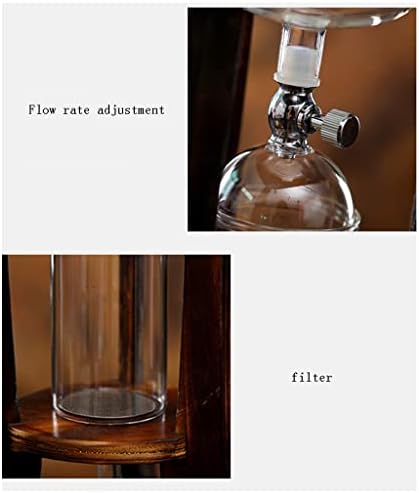 JITEM Cafetera Glass Ice Cold Dripper Coffee and Tea Maker Manual Dripper Brewer Maker with Filter Adjustable Water Flow Tabletop Coffee Maker for Coffee or Tea - Image 3