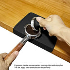 Coffee Tamper Mat with Tamper Slot Silicone Tamping Pad Beech (58mm / 2.28in Tamper) - Image 4