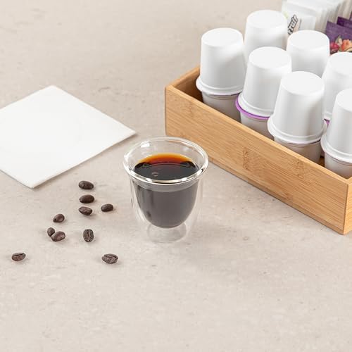 Restaurantware Coffee Cup 12 Pack of 2.72 oz Insulated Double-Wall Glass Borosilicate Coffee Cup Espresso Shot Dishwasher Safe For Hot Drinks - Image 3