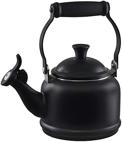 Le Creuset Enamel On Steel Demi Tea Kettle, 1.25 qt., Licorice/Black Knob by Unknown