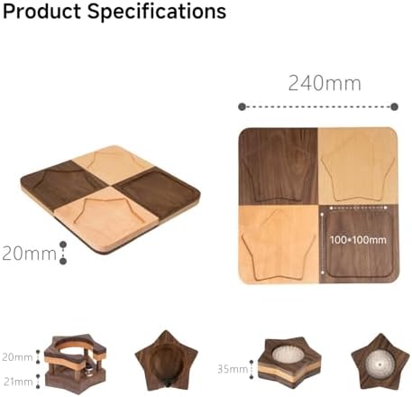 Modular Espresso Tamping Station, 4-in-1 Solid Wood Coffee Organizer, Tamping Station 51~54mm for Tamper & Portafilter, Espresso Tamp Stand for Home Barista - Image 2