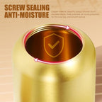 Brass Tea Tin with Lid, Portable Airtight Canister for Loose Leaves - Image 5