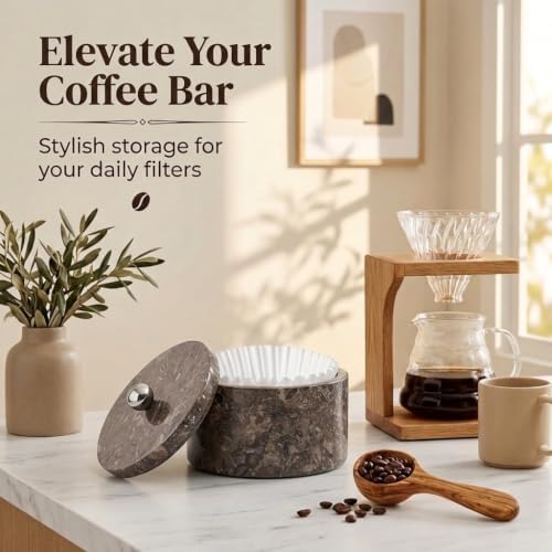 Marble Coffee Filter Holder 6 inch Handmade Oceanic - Image 2