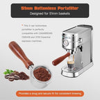 Xspeedonline 51mm Bottomless Portafilter with Puck Screen & Filter Basket, 3 Ears Espresso Handle Compatible with CM5418 & 3700 Essential Espresso Machines Accessories - Image 6