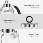 ASCOT Glass Electric Kettle, 1.5L Borosilicate Glass, 1500W, Silver - Image 4