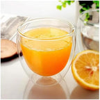 Coffee Mug 5 Sizes 6 Pack Clear Double Wall Glass Coffee Mugs Insulated Layer Cups SetMilk Juice Water Espresso Shot Glass(250mll) - Image 5