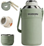 1200ml insulated tumbler with shoulder strap,Food Grade Stainless Steel Vacuum Travel Cup, 24H Hot Cold for Camping Sports Outdoor(Grass Green,40OZ 316 Stainless Steel Vacuum Insulated Water Bottle) by Unknown
