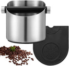 Stainless Steel Coffee Knock Box and Non-slip Base with Removable Bar by Healifty