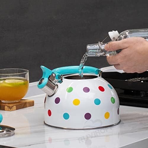 Whistling Tea Kettle for Stove Top, Tea Pot Stovetop with 3-Layers Durable Bases, Loud Whistle Teapot for Boiling Water Coffee or Milk - Image 7