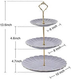Sweejar Porcelain Tea Sets British Royal Series, 8 OZ Cups& Saucer Service for 6 and 3 Tier Ceramic Cake Stand Cupcake Stand and Foldable Tea Cups Display Stand Espresso Cups Holder - Image 6