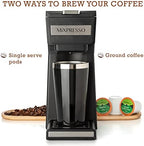 Mixpresso Coffee Maker Single Serve For Ground Coffee & Compatible With K Cup Pods, With 14oz Travel Mug & Reusable Filter For Home, Office & Camping. - Image 2